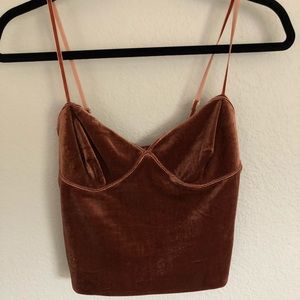 Velvet crop top